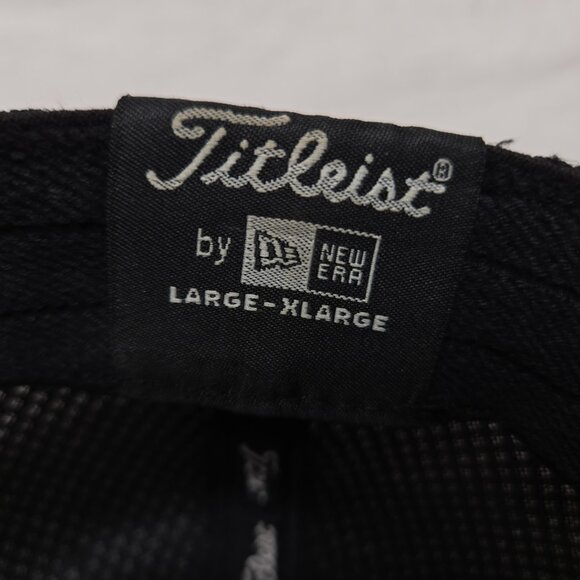 Titleist FJ Hat Cap Fitted Mens Large XLarge Black Mesh Golf Pro V1 New Era - Picture 10 of 10